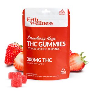 Δ9 THC Gummies – Strawberry Haze (Sativa) | Strain Specific | Strawberry (300mg)