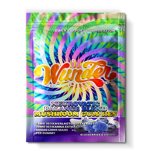 Wunder Neurovatic Gummies + 75mg Kava - Blueberries & Cream